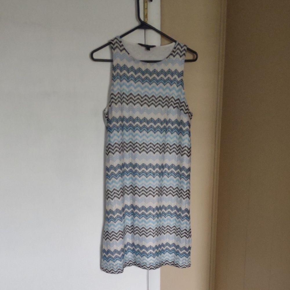 Chevron Pattern Sleeveless Dress